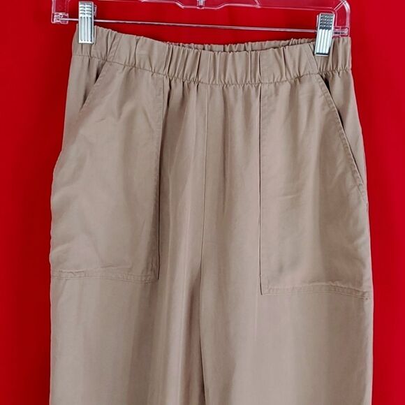 REFORMATION Montana High Waist Utility Jogger Pants Tencel Khaki‎ Tan Size Small - Picture 3 of 7